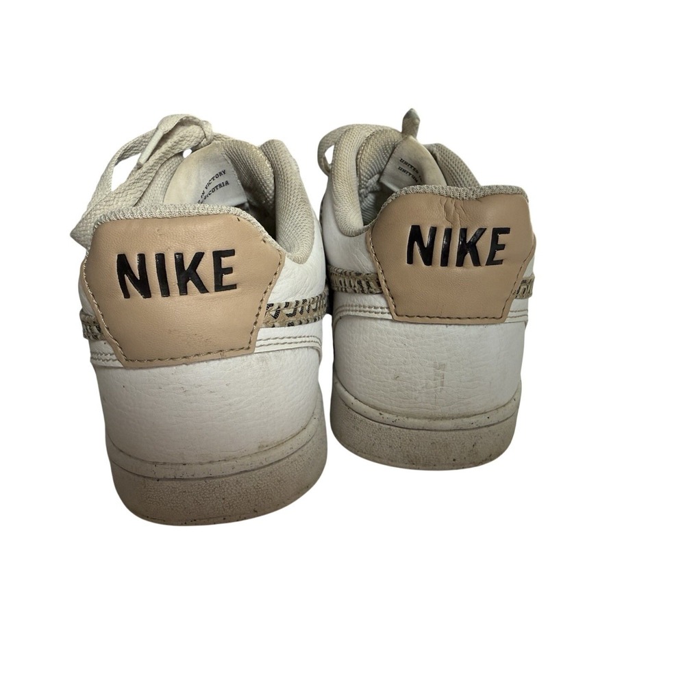 NIKE Womens Court Vision Low Size 11 White Leopard print swoosh DD9665-100 Shoes - Picture 6 of 7
